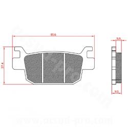 BREN MAXISCOOTER BR3082 fékbetét Honda ADV 350 / SH 125-300 / Swing 125 / 150 köbcenti / Forza 125 2015-2019 / Benelli Leoncino / TNT MOTOR XCO 125 hátsó / Peugeot Metropolis 400 2016-2022 ABS első (ECE R9