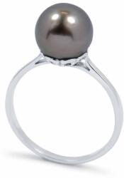 White & Black Tahiti gyöngy Classic gyűrű - 10, 0mm - AAA (AU14842)