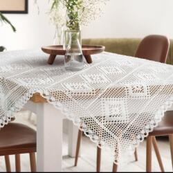 Takoy Csipkés asztalterítő 85x85 cm fehér OLIVIA boho stílusban