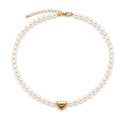 ElectraStore Colier De Perle Chance Shiny Heart (C5081)