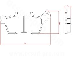 BREN Brenta BR4320 fékbetét fémes, Yamaha 850-890cc MTX Niken / Tracer 9 GT 2018-2024 hátsó (ECE R90 minősített) BREN Futómű és fék alkatrészek Fékbetétek (tárcsafék)