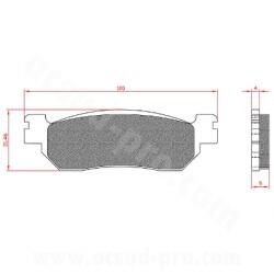 BREN BRENTA BR3022 hátsó fékbetét maxiscooterhez Yamaha XMAX 125 2010-2018 / Majesty / XMAX / XCity 250 2005-2014 (ECE R90 minősítés) BREN Futómű és fék alkatrészek Fékbetétek (tárcsafék)