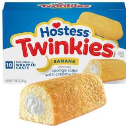 Hostess Twinkies banán ízű zsemle 38, 5 g egész csomag 10 db (BT536)