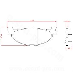 BREN BRENTA Maxiscooter fékbetét, Yamaha TMAX 500 2004-2011 hátsó, 400 Majesty 2004-től, MBK 400 Skyliner 2004-től, hátsó (ECE R90 minősítés) BR3078 BREN Futómű és fék alkatrészek Fékbetétek (tárcsafék)
