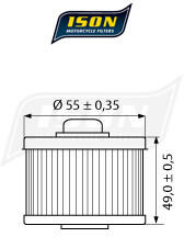 ISON ISON145 olajszűrő ISON Motor alkatrészek Olajfilterek, olajpumpák