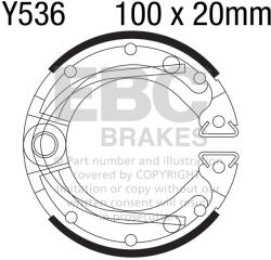 EBC Brakes EBC Y536 (1 készlet) fékpofa EBC Brakes Futómű és fék alkatrészek Fékpofák (dobfék)