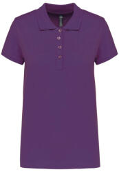 Kariban Női galléros piké póló, rövid ujjú, Kariban KA255, Purple-XS (ka255pu-xs)