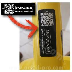 Auvray ICABIKE kerékpár azonosító matrica QR kóddal (20 db-os csomag) AUVRA Bicikli alkatrészek Kerékpáros kiegészítők Biciklizárak