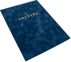 Bluering Oklevéltartó A4, prémium, arany nyomattal, Bluering® kék (44072) - irodaszerpiac