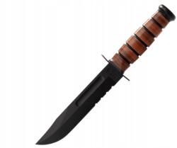KA-BAR 1218 Usmc Serrated Edge taktikai kés 17.9cm, fekete, recés élű (1218)