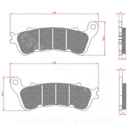 BREN Brenta BR3081 fékbetét maxirobogóhoz Honda SH 125/300cc, Swing 2008-2013, Suzuki Burgman 125cc 2007-2013 (ECE R90 minősítés) BREN Futómű és fék alkatrészek Fékbetétek (tárcsafék)
