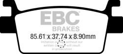 EBC Brakes EBC SFAC719 karbonos robogó fékbetét (1 tárcsához) EBC Brakes Futómű és fék alkatrészek Fékbetétek (tárcsafék)