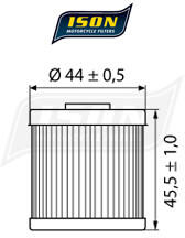ISON ISON154 olajszűrő ISON Motor alkatrészek Olajfilterek, olajpumpák