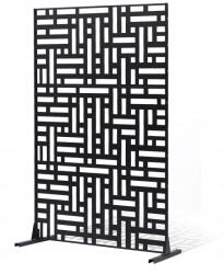 VEVOR Adatvédelmi Képernyő Fém 120X50.8X193CM Robusztus Kültéri Fekete (DLSHWYSPMJS7CV)