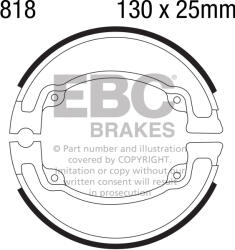 EBC Brakes EBC 818 fékpofa (1 garnitúra) EBC Brakes Futómű és fék alkatrészek Fékpofák (dobfék)