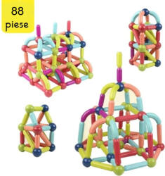  Set magnetic de construit MAGNETIC STICKS 88 de piese STEM (103533)