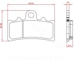 BREN BRENTA BR4154 fékbetét fém BMW C310 / C400 / VOGE SR4 400CC / KTM DUKE 125CC (ECE R90 minősített) BREN Futómű és fék alkatrészek Fékbetétek (tárcsafék)