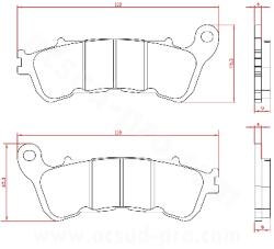 BREN Brenta BR4254 Fém-Fritt Első Fékbetét Honda SH 300 2006-2014 / 400 Silver Wing 2009 / 600 Silver Wing / 700 Integra 2014> (ECE R90 minősített) BREN Futómű és fék alkatrészek Fékbetétek (tárcsafék)