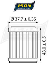 ISON olajszűrő ISON142 ISON Motor alkatrészek Olajfilterek, olajpumpák