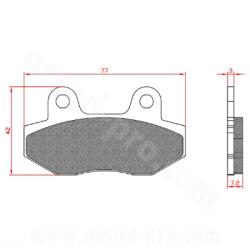 BREN Brenta BR3069 hátsó fékbetét TNT Motor Fastino / Halo / Dixon / Otto 125cc / Peugeot Speedfight 50cc 3 / 4 / Keeway RY8 / Hyosung GT Comet / XRX / LVNENG S4 modellekhez, ECE R90 minősítéssel BREN Futó