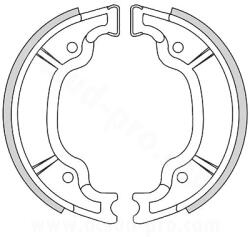 BREN BRENTA BR1445 hátsó fékpofa Yamaha 125 Majesty 1998-2000, YBR 2007-től, MBK 125 Skyliner 1998-2001, Cygnus 125cc 1995-1998 (130 x 28 mm) BREN Futómű és fék alkatrészek Fékpofák (dobfék)