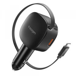 Spigen Incarcator Auto Cu Cablu USB-C Spigen EV603BT Essential, 60W, 3A, 1 x USB-A - 1 x USB-C, Negru ACP10515 - gsmboutique