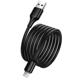 hoco. Cablu Date si Incarcare USB-A - microUSB HOCO X120, 18W, 1m, Negru - gsmboutique