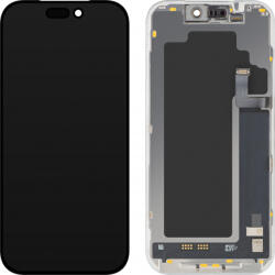 MP Display cu Touchscreen MP compatibil cu Apple iPhone 17 Pro, cu Rama, Versiune Soft OLED FHD 120Hz Diagnostic, Negru