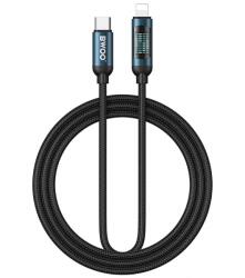 BWOO Cablu Date si Incarcare USB-C - Lightning BWOO X305 Display, 27W, 1m, Negru - gsmboutique