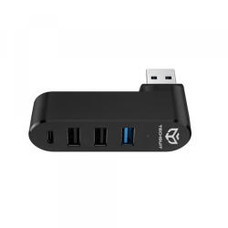 Techsuit Hub USB Techsuit H17 SplitterNode, 4in1, Negru - gsmboutique