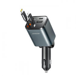 JOYROOM Incarcator Auto Cu Cablu USB-C / Lightning Joyroom JR-CCL05, 30W, 3A, 1 x USB-A - 1 x USB-C, Gri
