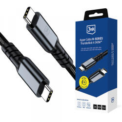 3mk Protection Cablu Date si Incarcare USB-C - USB-C 3MK Hyper N Thunderbolt 4, 240W, 2m, Negru - gsmboutique