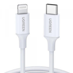 UGREEN Cablu Date si Incarcare USB-C - Lightning UGREEN US171 (10493), 20W, 1m, Alb - gsmboutique