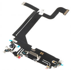 Aftermarket Banda cu Conector Incarcare - Microfon Apple iPhone 14 Pro Max, Negru - gsmboutique