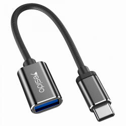 Yesido Adaptor OTG USB-C - USB-A Yesido GS01, Negru - gsmboutique