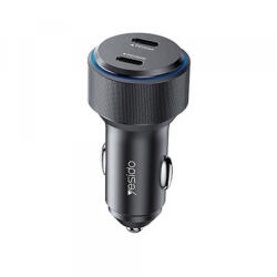 YESIDO Incarcator Auto Yesido Y48, 60W, 3A, 2 x USB-C, Negru - gsmboutique