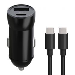 Maxlife Incarcator Auto Cu Cablu USB-C MaXlife MXCC-04, 20W, 3A, 1 x USB-A - 1 x USB-C, Negru