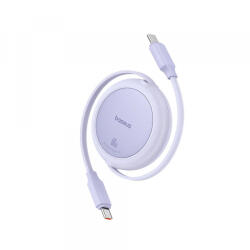 Baseus Cablu Date si Incarcare USB-C - USB-C Baseus Free2Pull Mini Retractable, 60W, 1m, Mov P10364500511-01 - gsmboutique