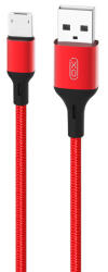 XO Design Cablu Date si Incarcare USB-A - microUSB XO Design NB143, 18W, 2m, Rosu - gsmboutique