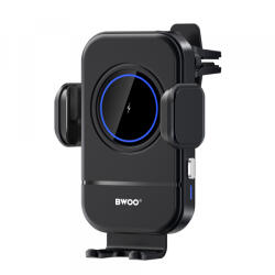 BWOO Incarcator Auto Wireless BWOO ZJ137, 15W, 1.67A, Negru
