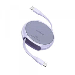 Baseus Cablu Date si Incarcare USB-C - USB-C Baseus Pathfinder Retractable, 100W, 1m, Mov P10368400511-00 - gsmboutique