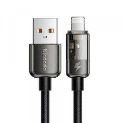 Mcdodo Cablu Date si Incarcare USB-A - Lightning McDodo CA-3140 Auto Power Off, 18W, 1.2m, Negru - gsmboutique