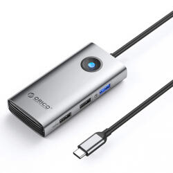 ORICO Hub USB-C Orico PW11-5P, 1 x USB-A 3.0 - 2 x USB-A - 1 x USB-C - 1 x HDMI, Gri - gsmboutique