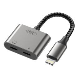 XO Design Adaptor Audio Lightning - 2 x Lightning XO Design NB-R258A, Gri
