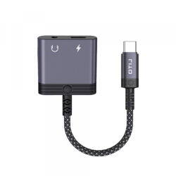Lito Adaptor Audio USB-C - USB-C / 3.5mm Lito LA04T, Negru - gsmboutique