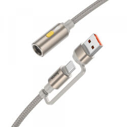 hoco. Bricheta Electrica HOCO UA38B, USB-C / USB-A, 0.3m, Auriu