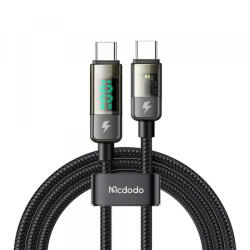 Mcdodo Cablu Date si Incarcare USB-C - USB-C McDodo CA-3610 Display Auto Power Off, 100W, 1.2m, Negru - gsmboutique