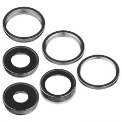 Aftermarket Geam Camera Spate Apple iPhone 13 Pro Max / 13 Pro, Wide + UltraWide + Telephoto, cu Rama, Gri - gsmboutique