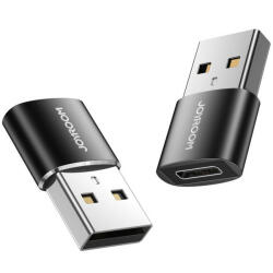 JOYROOM Adaptor Date si Incarcare USB-C - USB-A Joyroom S-H152, Set 2 bucati, Negru (JYR064BLK)