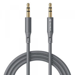 Techsuit Cablu Audio 3.5mm - 3.5mm Techsuit AC3 SoundFlex, 1m, Gri